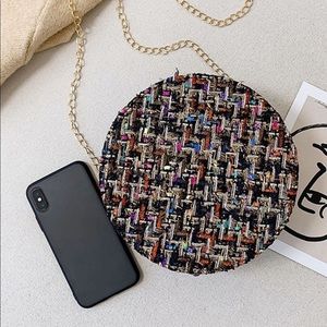 Round Tweed Purse